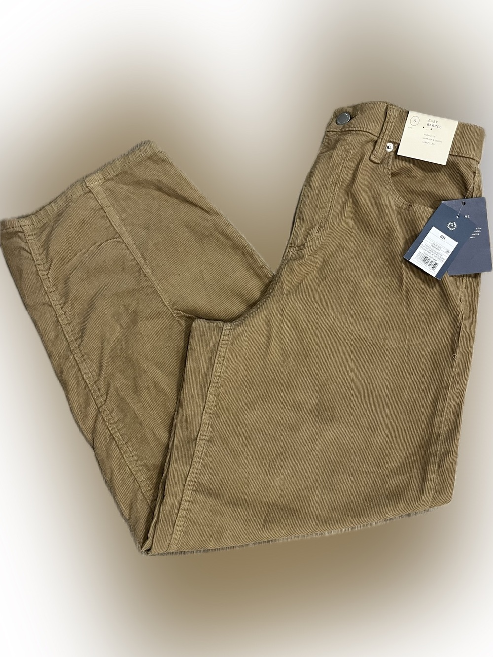 Universal Thread High Rise Easy Barrel Corduroy Pants Size 6R NWT